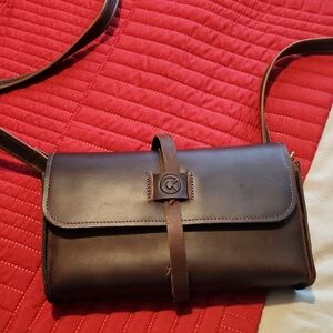 Bar 2 Go Party Bag.Elegant Dark Brown Leather Bar Bag.